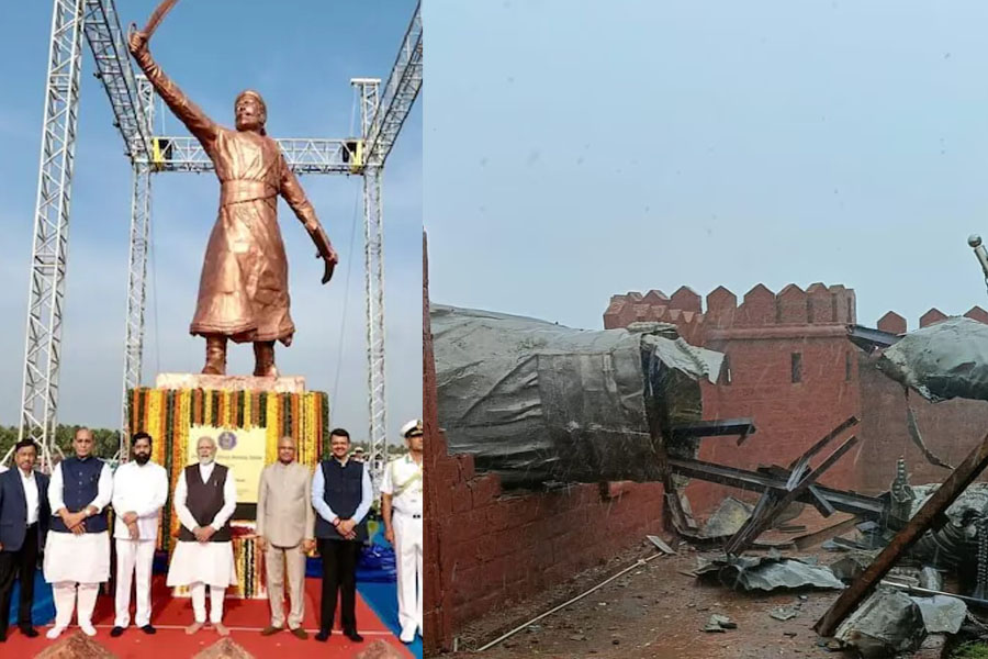 ৮ মাসেই ভাঙল মহারাষ্ট্রের শিবাজি মূর্তি! দুর্নীতির অভিযোগে সরব মহুয়া