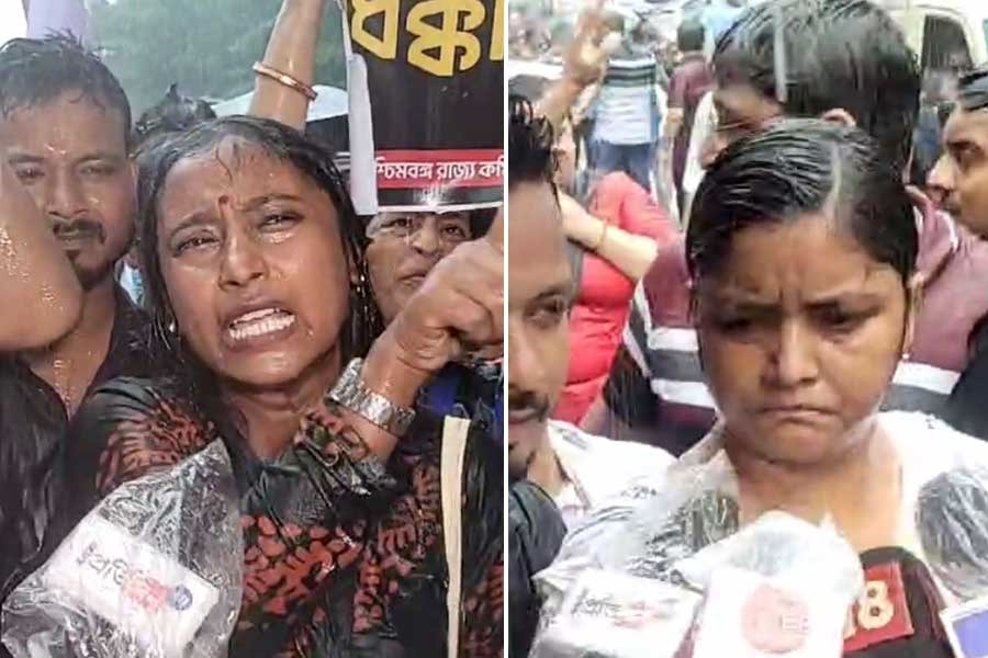 লালবাজার চলো! প্রবল বৃষ্টিতেও ‘অভয়া’র সুবিচারের দাবিতে উত্তাল রাজপথ