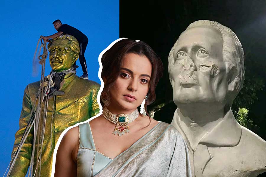 ‘এ কেমন প্রতিবাদ!’ বাংলাদেশে মুজিবের মূর্তি ভাঙার নিন্দায় কঙ্গনা
