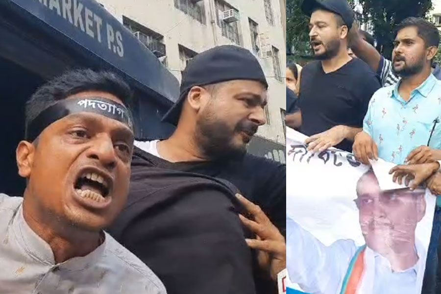 কংগ্রেসের লালবাজার অভিযান ঘিরে তীব্র উত্তেজনা, রাস্তাতেই আটক কংগ্রেস কর্মীরা
