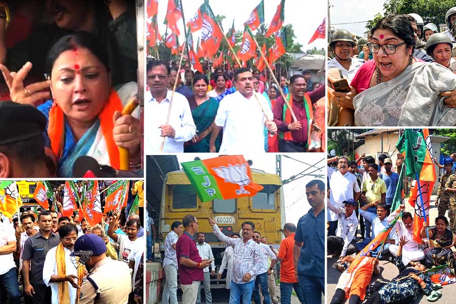 বিজেপির ধর্মঘটের বড় প্রভাব রেল পরিষেবায়, বিধায়কদের নেতৃত্বেই ট্রেন অবরোধ
