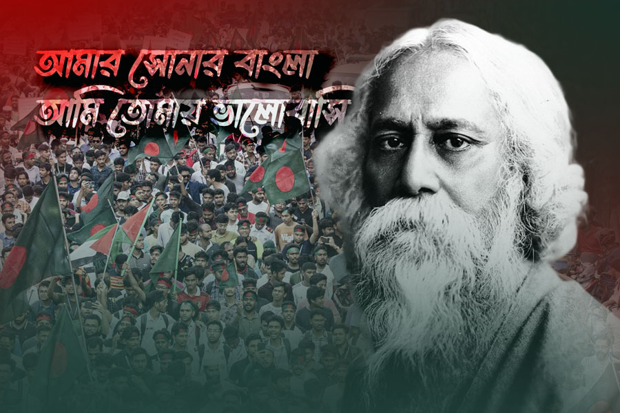 ‘আমার সোনার বাংলা’, রবীন্দ্রনাথে আপত্তি, জাতীয় সঙ্গীত বদলের দাবি বাংলাদেশে