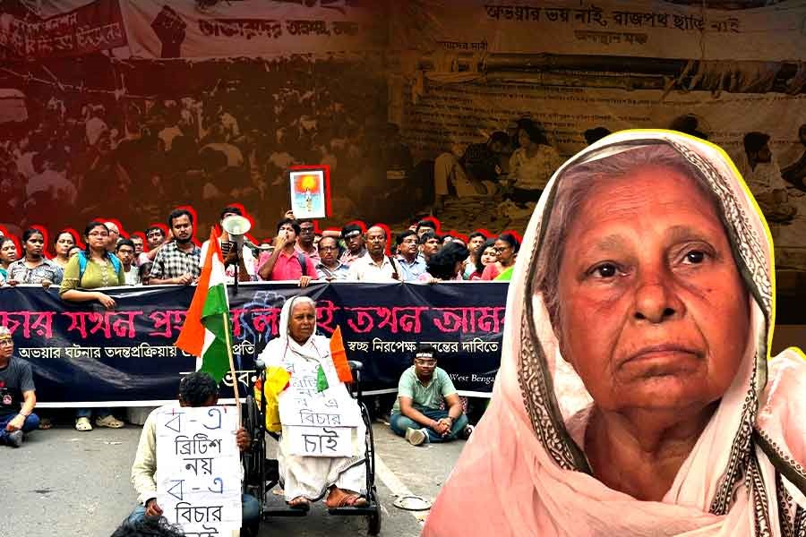 হুইলচেয়ারেই প্রতিবাদ, আভা ছড়াচ্ছেন সত্তরোর্ধ্ব কোহিনূর শেখ
