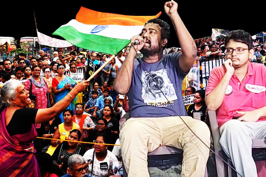 ধর্মতলায় চিৎকার! সমাবেশে ফের সরব অনশনরত জুনিয়র চিকিৎসকরাও