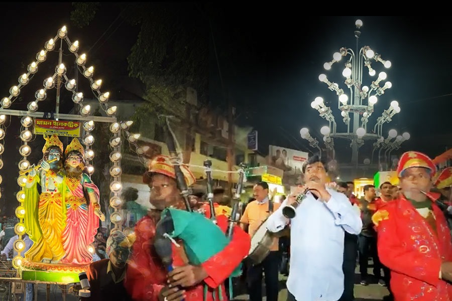নহবত থেকে ঝাড়বাতি, সুরে আলোয় আলোকিত শান্তিপুরের ‘ভাঙা রাস’