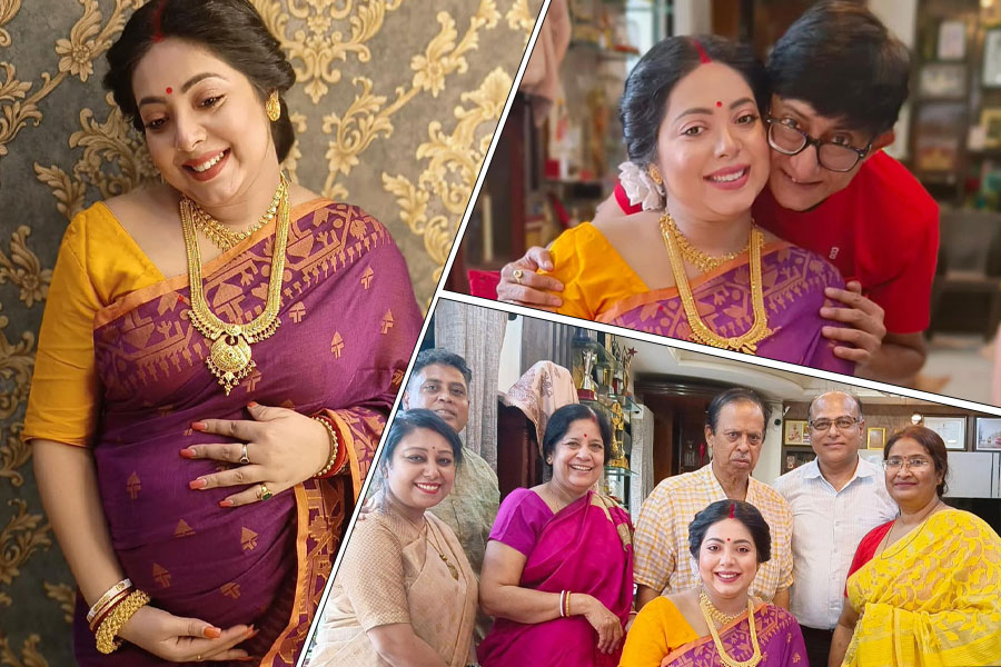 কৃষভির তখন সবে সাত মাস, সোহাগে-আদরে শ্রীময়ীকে সাধ দেন কাঞ্চন