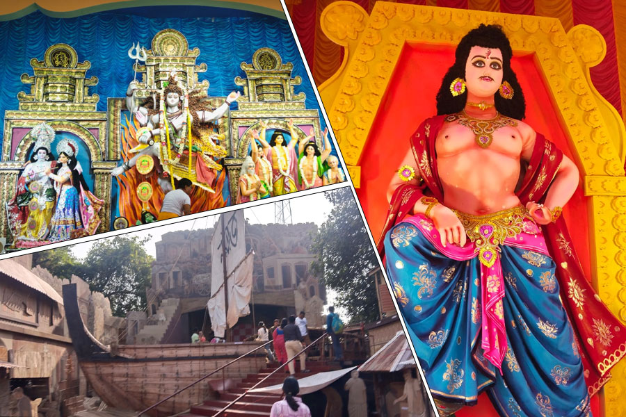 জামাই কার্তিক থেকে রাজা কার্তিক, আলোকসজ্জা ও বাহারি থিমে জমজমাট বাঁশবেড়িয়ার পুজো