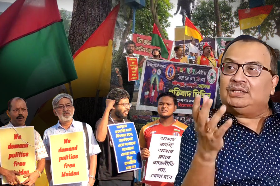 ময়দানে রাজনীতির অভিযোগে প্রতিবাদ! পালটা ‘কমরেড’ খোঁচা তৃণমূলের
