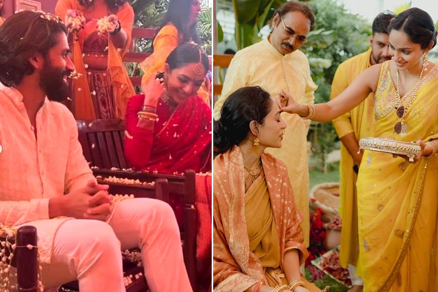 নাগা-শোভিতার বিয়ের অনুষ্ঠানে সামান্থা! শেয়ার করলেন ‘মঙ্গলস্নান’-এর ছবি