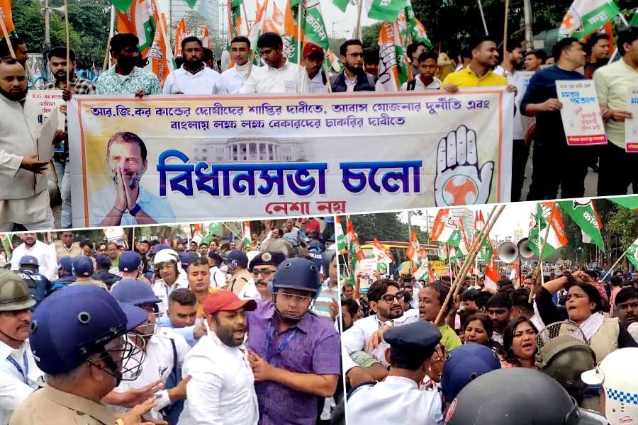 ‘অভয়া’র বিচার চেয়ে পথে যুব কংগ্রেস, রানি রাসমনি রোডে উত্তেজনা