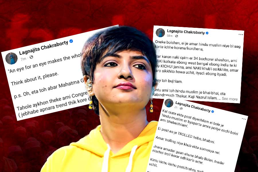বাংলাদেশ পরিস্থিতির মাঝেই ‘হিন্দু মুসলিম’ নিয়ে পোস্ট করতেই ‘থ্রেট’, পালটা লগ্নজিতার