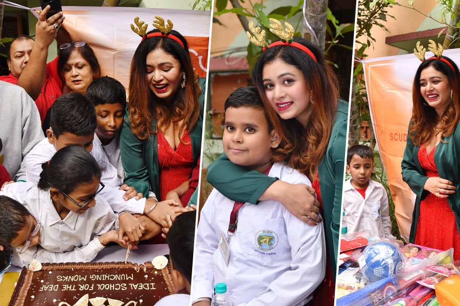 ফুচকা-বিরিয়ানিতে সেলিব্রেশন, বিশেষভাবে সক্ষম শিশুদের কাছে ঋতাভরীই সান্তা!