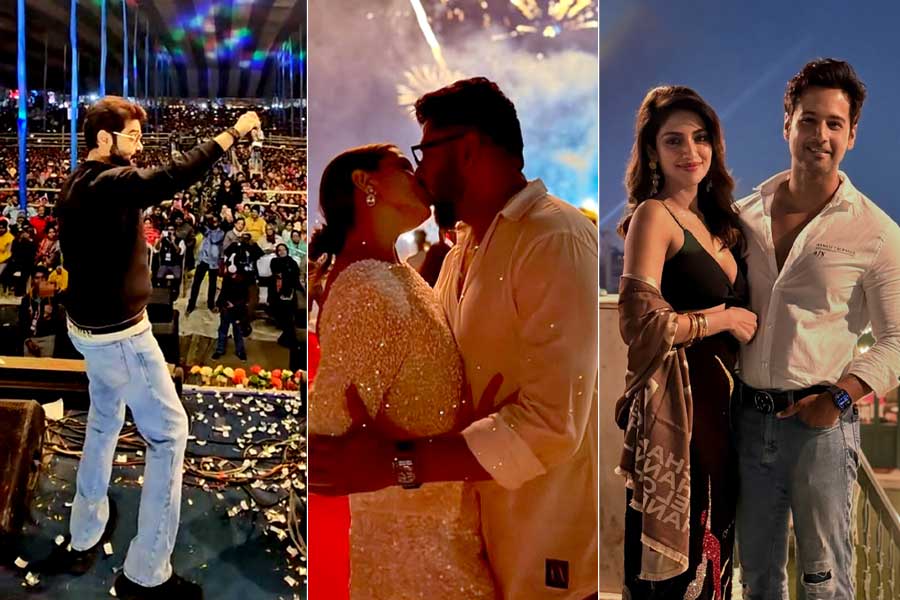 ঠোঁটে ঠোঁট রেখে রাজ-শুভশ্রীর বর্ষবরণ, নতুন বছরের সেলিব্রেশনে প্রসেনজিৎ-নুসরতরাও