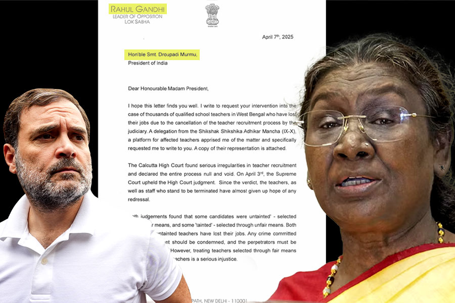 ‘বঞ্চিত যোগ্যরা চাকরি ফিরে পাক’, চিঠি লিখে রাষ্ট্রপতির কাছে দরবার রাহুলের