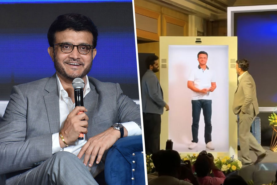 ২০০ ভাষায় কথা বলেন ‘এআই সৌরভ’! নিজের নতুন অবতার দেখে হতবাক মহারাজ