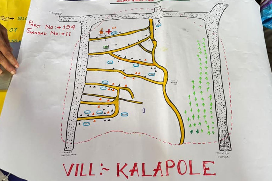 First time in North 24 Parganas, resident prepared chart and map in Deganga