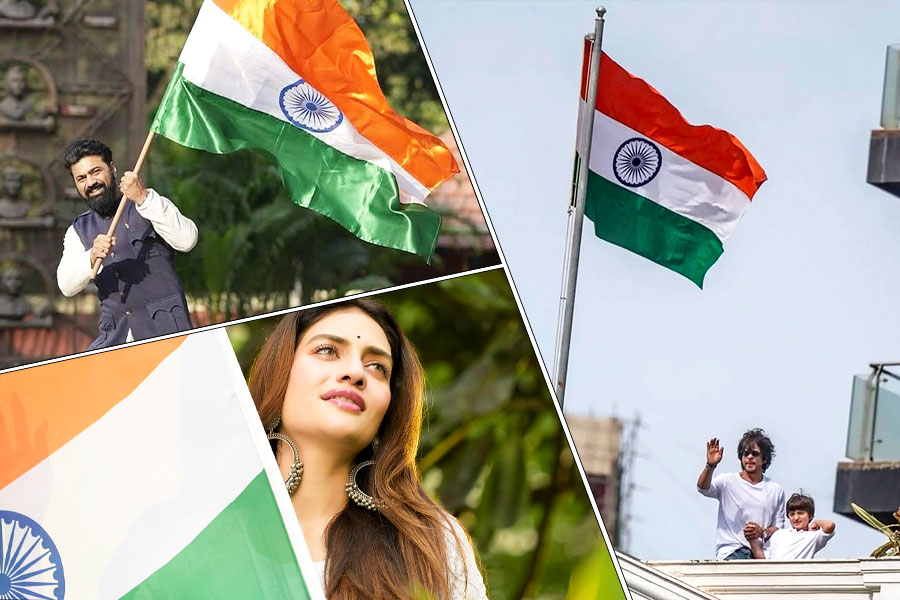 স্বাধীনতা দিবসে পতাকা তুললেন শাহরুখ, দেশমাতাকে সেলাম দেবের, দেখুন সেলেব অ্যালবাম