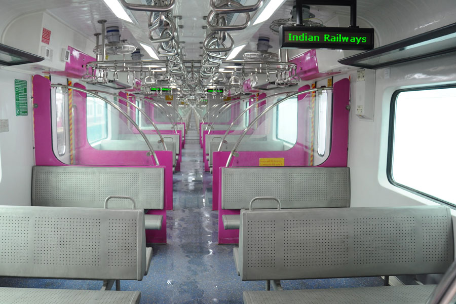 
What other measures are in place for passenger safety in Ranaghat-Sealdah AC local train 

