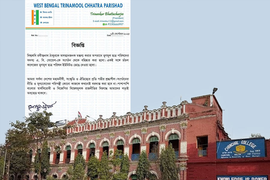 কবিগুরুর অসম্মান! কড়া পদক্ষেপ তৃণমূলের, চাঁচল কলেজের ভাঙা হল TMCP ইউনিট