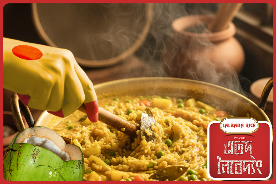 Goddess Durga herself offered rice and lentils to Lord Shiva by boiling them in coconut water, Cook Khichuri with Lalbaba Rice