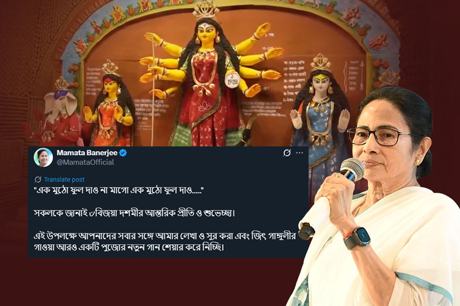 ‘এক মুঠো ফুল দাও না মাগো…’, বিজয়া দশমীর শুভেচ্ছা জানিয়ে নতুন গান প্রকাশ মুখ্যমন্ত্রীর