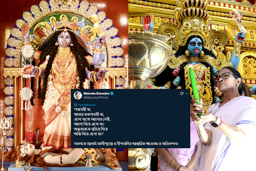 ‘অন্ধকারকে ঘুচিয়ে দিয়ে শান্তি নিয়ে এসো মা’, নিজের গানে কালীপুজোর শুভেচ্ছা মমতার