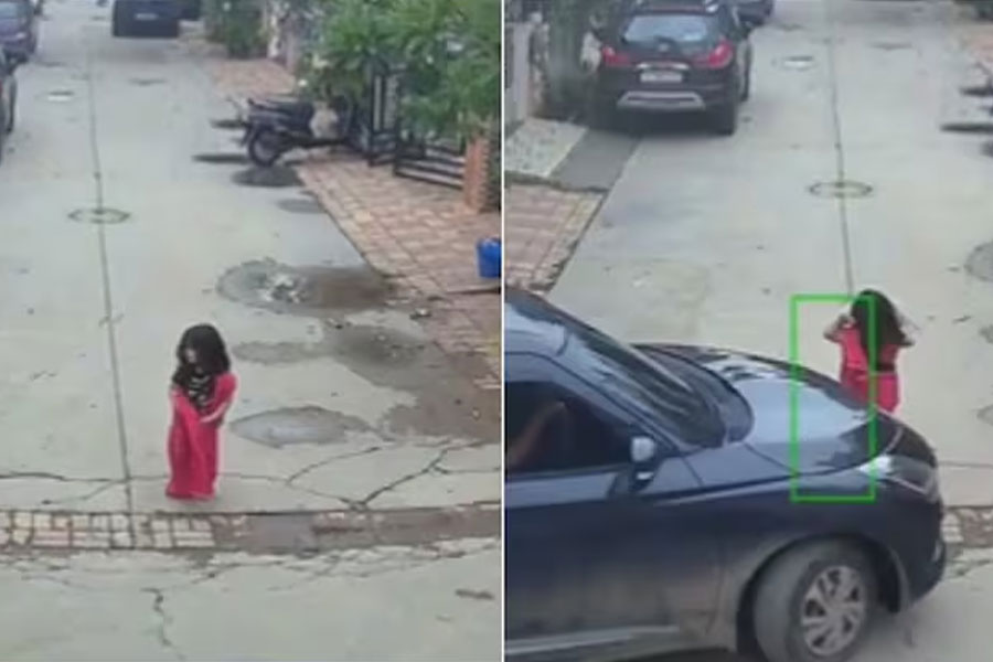 রাখে হরি মারে কে! গুজরাটে গাড়ি চাপা পড়েও উঠে দাঁড়াল ৩ বছরের শিশু, ভাইরাল ভিডিও