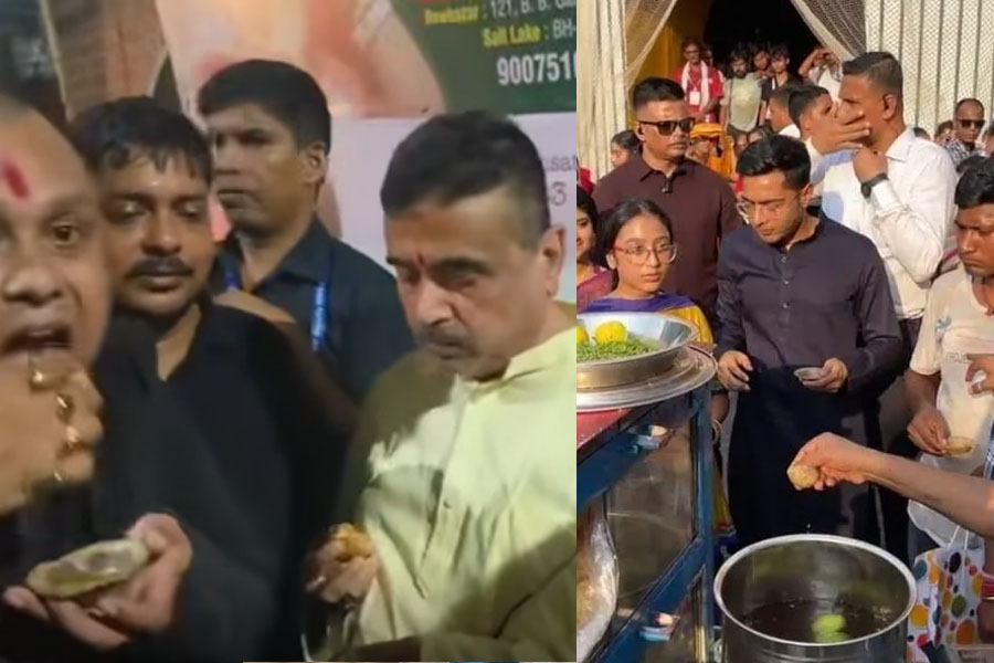 ফুচকা মুখে অভিষেককে নকল ‘হাম্পিং ডাম্পিং অধিকারী’র! তৃণমূলের খোঁচায় বিদ্ধ শুভেন্দু