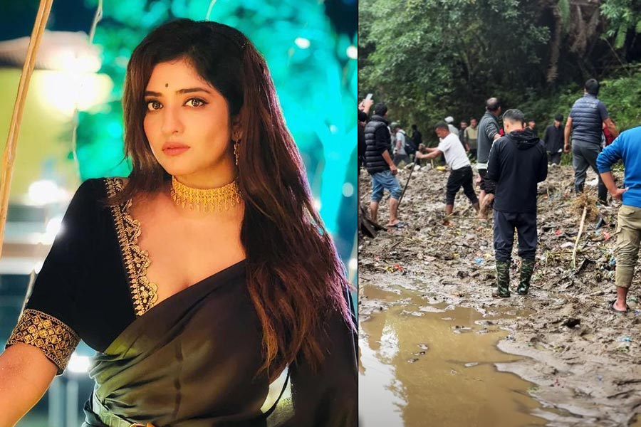 বৃষ্টিতে ভয়াবহ ধস, পাহাড়ে ঘুরতে গিয়ে বিপজ্জনক রাস্তায় আটকে মানসী!