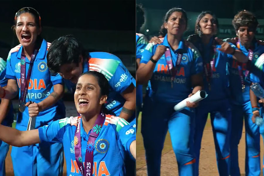 ‘রহেগা সবসে উপর হামারা তেরঙ্গা’, বিশ্বজয়ের পর নতুন ‘টিম সং’-এ সেলিব্রেশন জেমাইমাদের