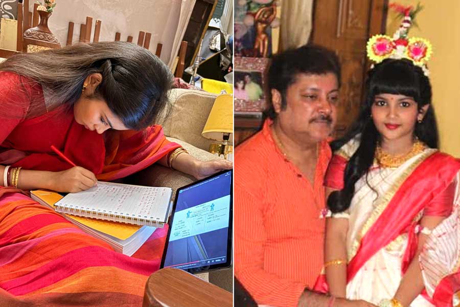 পড়াশোনার বড্ড চাপ! ১৪ ঘণ্টা শুটিংয়ের মাঝে বইয়ে মুখ গুঁজে পরীক্ষার প্রস্তুতি অভিষেককন্যা সাইনার