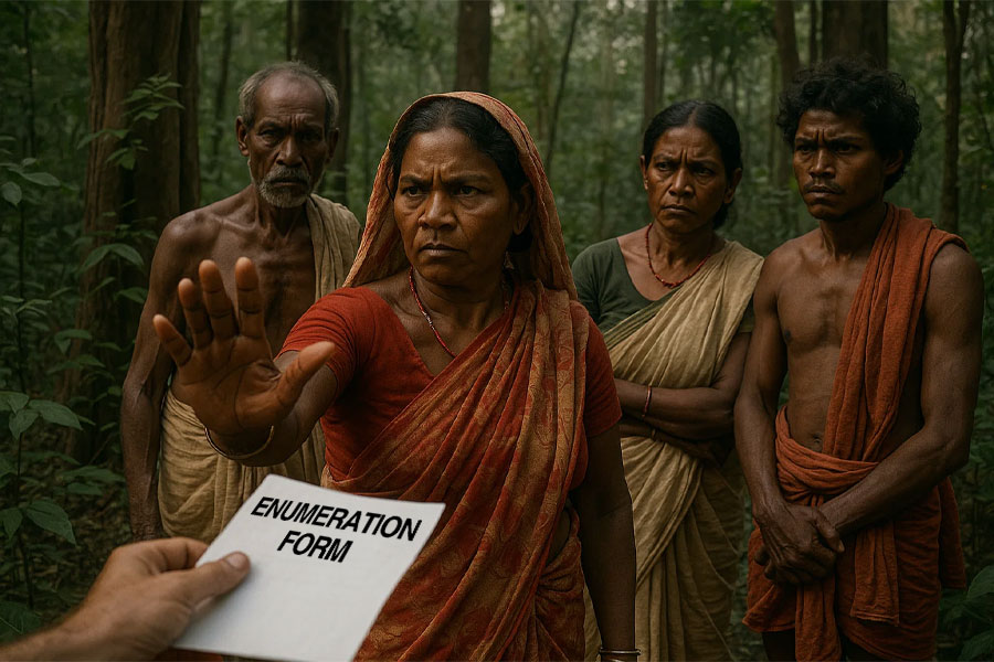 ‘নাগরিকত্ব প্রমাণের দায় নেই!’ জঙ্গলমহলে এনুমারেশন ফর্ম নিতে অস্বীকার ১২৬ আদিবাসীর