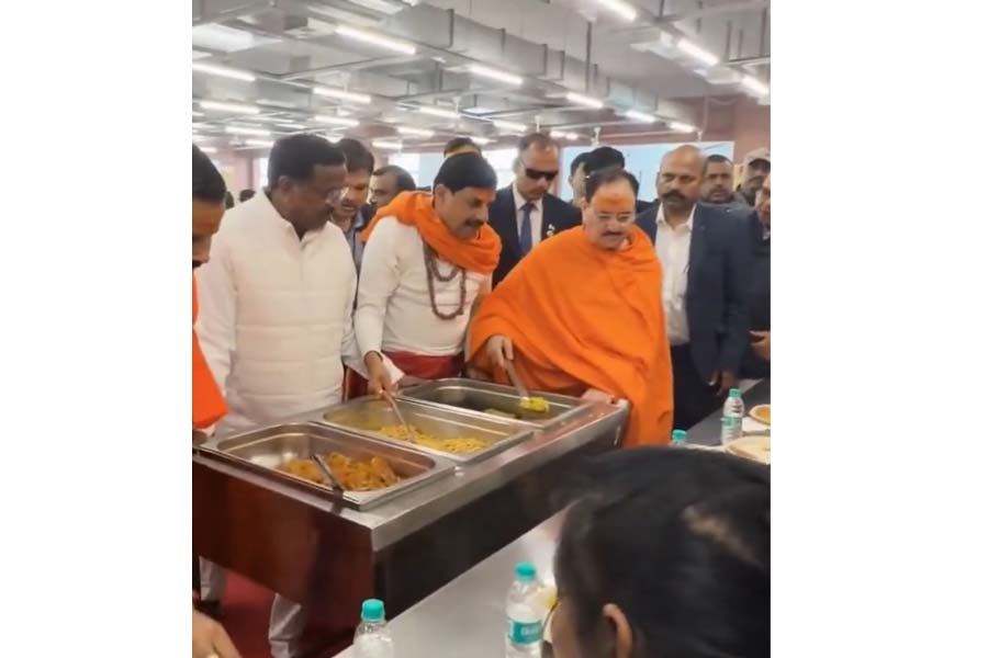 JP Nadda offered prayers at the Mahakal Temple in Ujjain