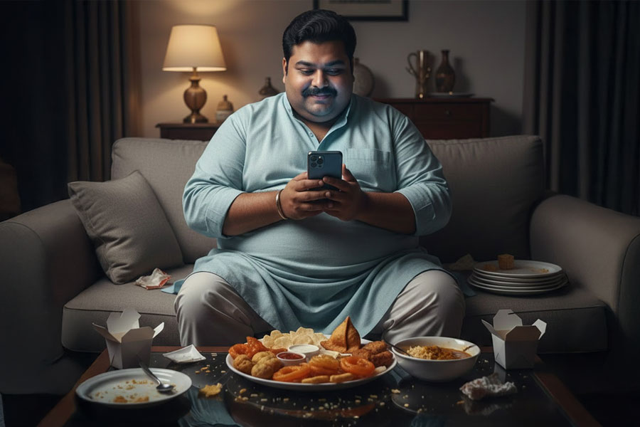 খেতে খেতে রিলসে চোখ? একটু একটু করে বাড়বে পেটের মেদ, হতে পারে মারাত্মক রোগও!