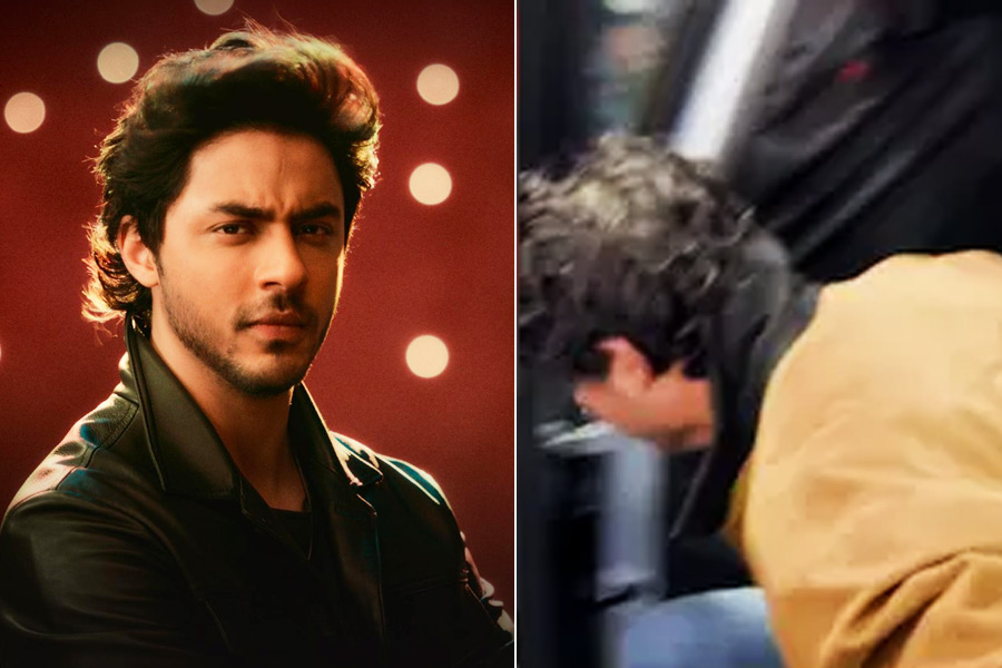 পাপারাজ্জি দেখেই মুখ লুকিয়ে দৌড় আরিয়ানের, ‘মধ্যমা প্রদর্শন’ বিতর্কের জের? ভাইরাল শাহরুখপুত্রর ‘কীর্তি’