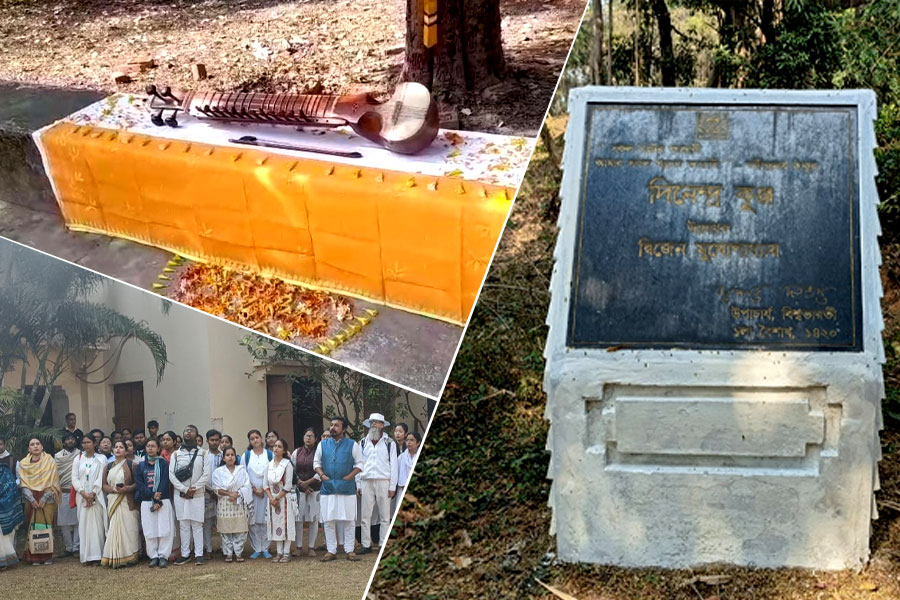 দিনেন্দ্রনাথ ঠাকুরের এসরাজ এল প্রকাশ্যে, বিশ্বভারতীতে খুলল দিনেন্দ্রকুঞ্জের দরজা