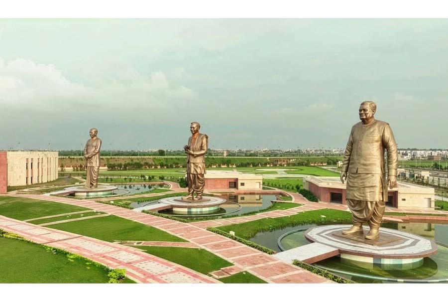 Yogi Adityanath prepares for PM Modi's Rashtra Prerna Sthal launch