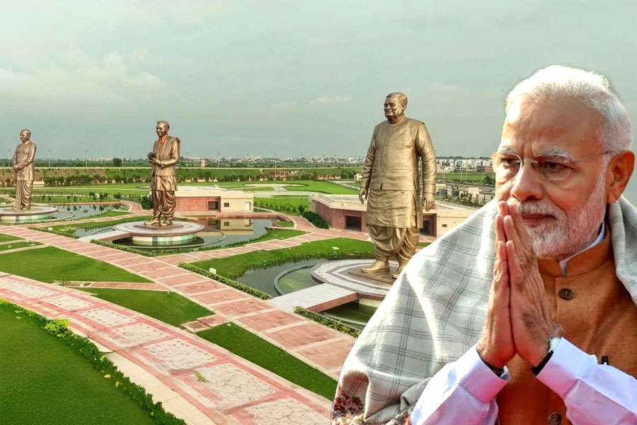 প্রধানমন্ত্রীর হাত ধরে  লখনউতে উদ্বোধন ‘রাষ্ট্র প্রেরণা স্থল’, উপস্থিত যোগী-রাজনাথ
