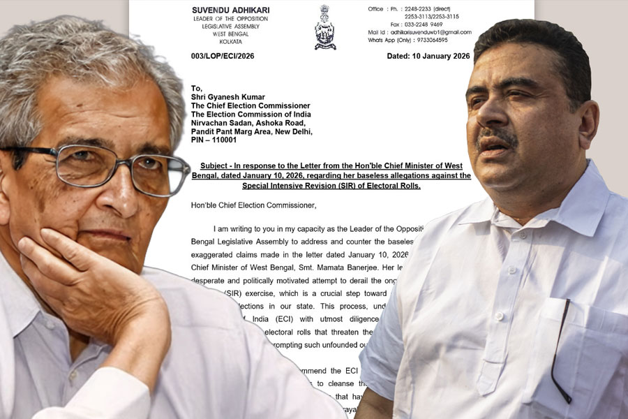 ‘অমর্ত্য সেনদের ছাড় দেওয়া হবে কেন?’, মমতার পালটা জ্ঞানেশ কুমারকে চিঠি শুভেন্দুর