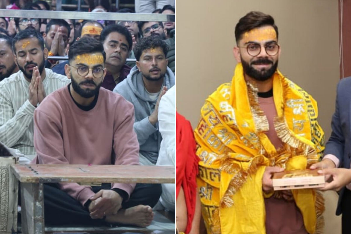 ভক্তিই শক্তি! তৃতীয় ওয়ানডের আগে মহাকালেশ্বর মন্দিরে পুজো দিয়ে কোহলির কণ্ঠে ‘জয় শ্রীমহাকাল’