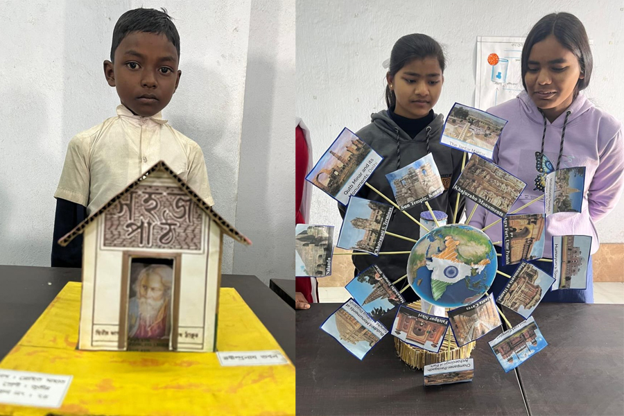 হারিয়ে যাওয়া কালি-কলম থেকে সহজ পাঠ, মডেল গড়ে তাক লাগাল পুরুলিয়ার স্কুলের পড়ুয়ারা