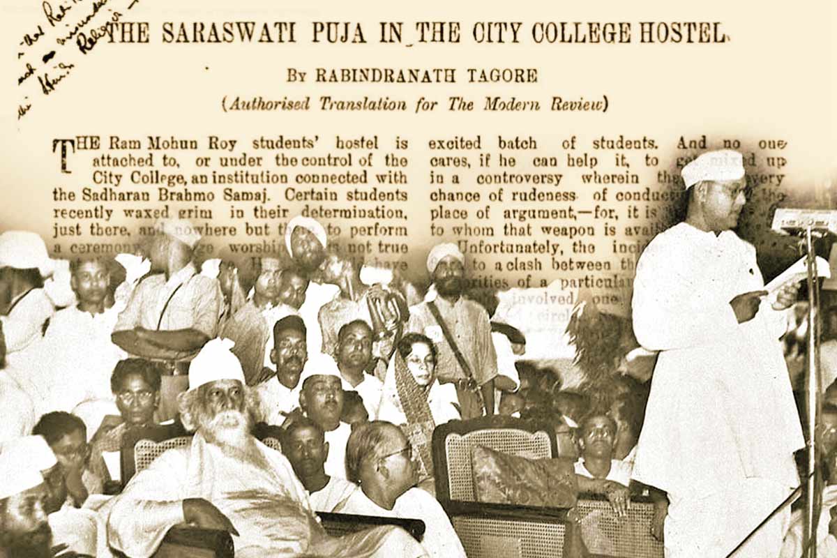 সরস্বতী পুজোর বিরোধী রবীন্দ্রনাথ, পক্ষে সুভাষ! রামমোহন হস্টেল যেন আশ্চর্য দ্বন্দ্ব সমাস