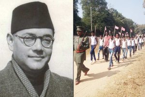 নেতাজি জন্মজয়ন্তীতে পুরুলিয়ায় কুচকাওয়াজ আজাদ হিন্দ বাহিনীর, তরোয়াল হাতে গার্ড অফ অনার