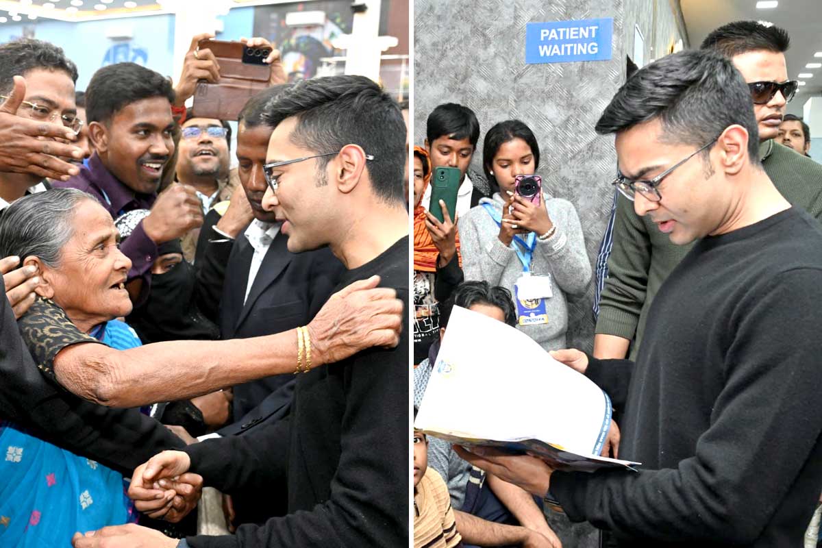 অসহায়ের পাশে, ডায়মন্ড হারবারে সেবাশ্রয়ে চিকিৎসা নিয়ে বৃদ্ধাকে আশ্বস্ত করলেন অভিষেক