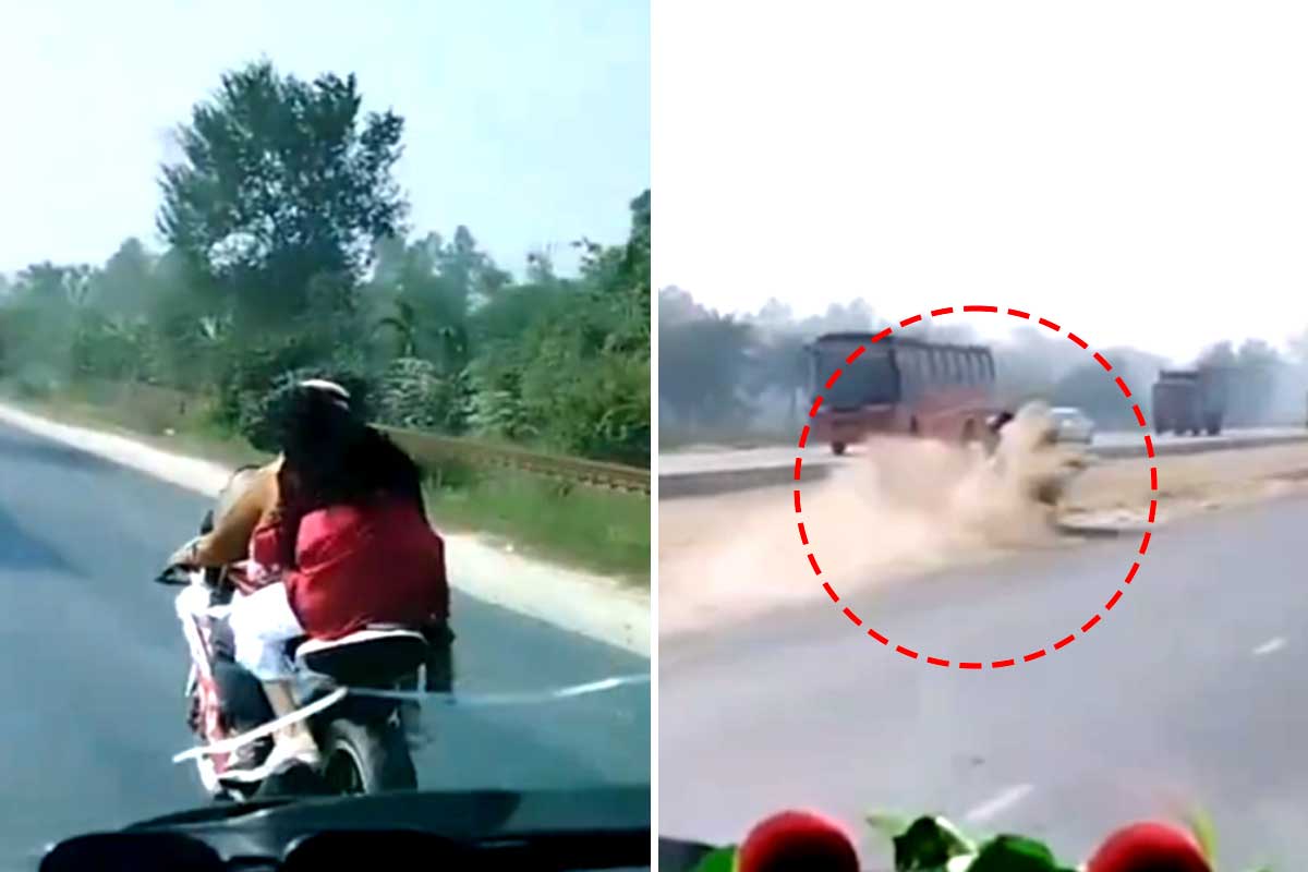 প্রেমিকাকে পিছনে বসিয়ে বাইকে স্টান্ট তরুণের! ভয়াবহ দুর্ঘটনার কবলে যুগল, দেখুন ভিডিও