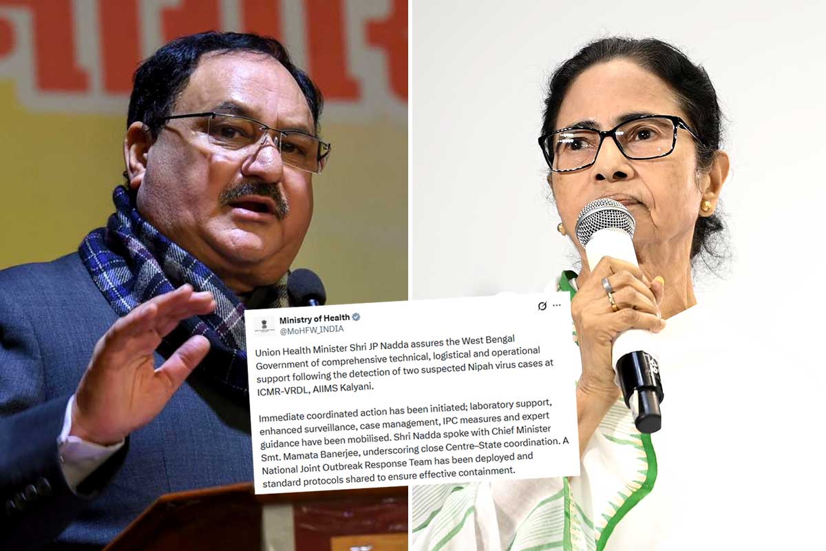 নিপা সংক্রমণ রুখতে একযোগে কাজের বার্তা, মমতাকে ফোন নাড্ডার