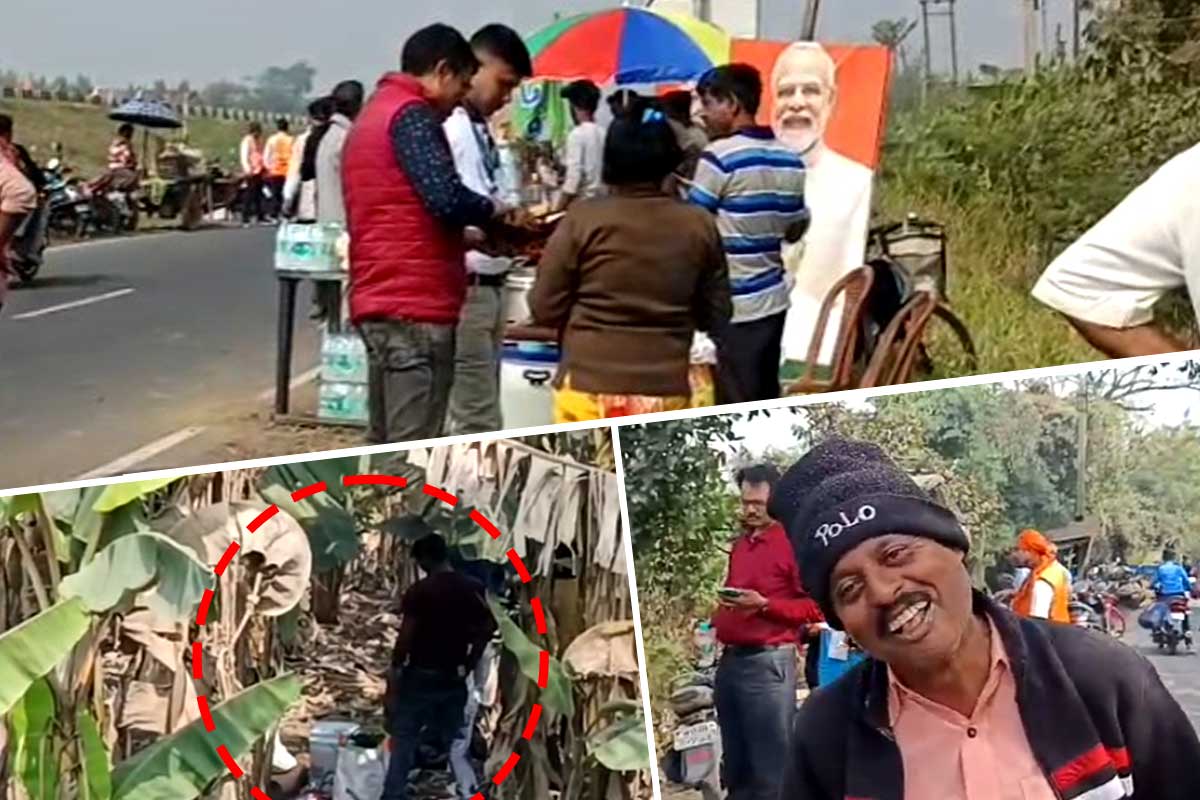 মোদির সভায় মদ্যপান, কীর্তি বিজেপি কর্মীদের!