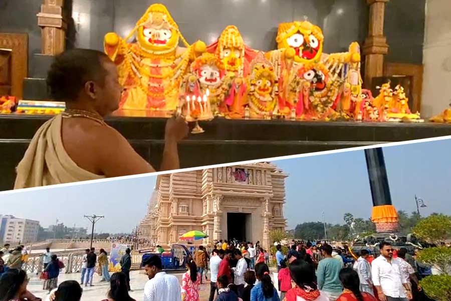 বছরের শুরুতে দিঘার জগন্নাথ মন্দিরে ভক্তদের ভিড়