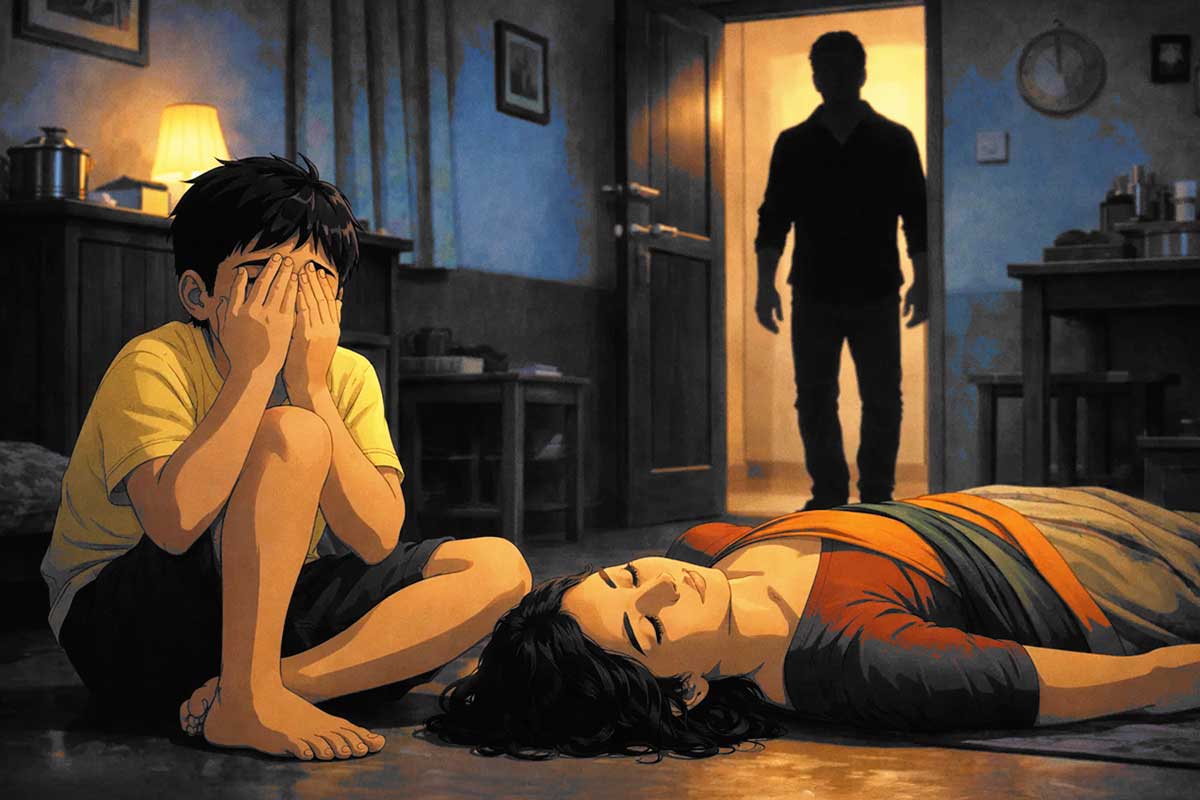 ঘরে পড়ে মায়ের দেহ, গলায় জড়ানো রুমাল…বাবার কীর্তি ফাঁস করল ১০ বছরের পুত্র