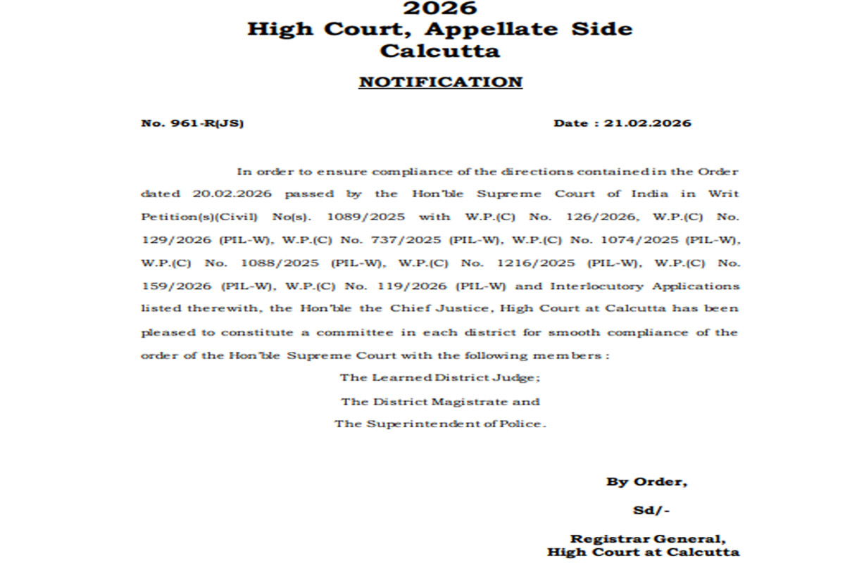 SIR in West Bengal: Calcutta HC forms special committee to review SIR documents